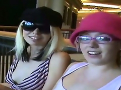 Legal age teenager Kristina gets her cookie attacked by lesbian Lolas tongue