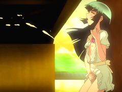 Shemale hentai self masturbating in the outdoor